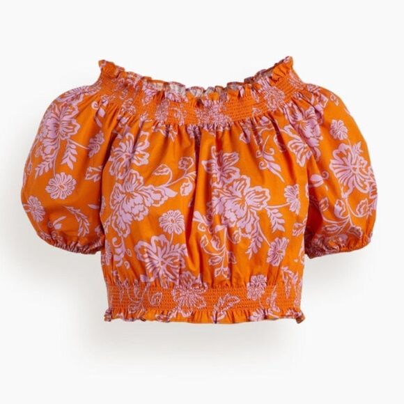 NWOT XIRENA Elle Top in Tropicana Orange - size L - Picture 1 of 9